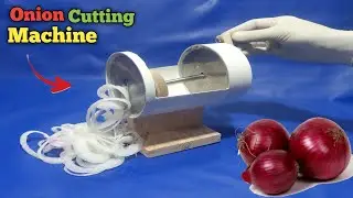 How To Make Onion Cutting Machine !! Onion Cutter !! DIY Onion Cutter Chopper !! TM Makers