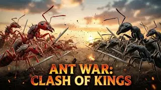 Epic Ant War Battle: Red Ants vs Black Ants Clash with Swords in Intense Miniature Showdown! 🐜⚔️