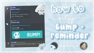 how to set up discord BUMP REMINDER | 2023 tutorial with disboard and fibo 、ely. &deg;｡˚☁