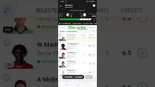 Zim vs Ire 1st ODI Dream11 Team prediction #shorts #dream11