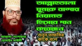 আল্লাহতালা ঘুমকে বান্দার নিয়ামত হিসেবে দান করেছেন Allama Delower Hosain Saidi /Quraner Shongbidhan