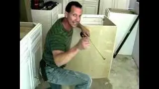 Installing your sink base cabinet( Cutting Holes For Plumbing)