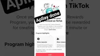 TikTok creator rewards program apply done ☺️✅✅✅✅ #music #remix #beats #phonk