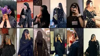 Black Dress Dpz🥀 Black dress profile pic, 👻snapchat selfie poses | hidden face whatsapp dp for girls