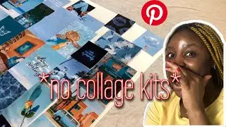 DIY Pinterest collage wall using A4 paper. Very affordable wall collage