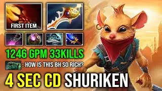 WTF RICHEST HERO First Item Max Level 5 Dagon Unlimited Jinada 1246 GPM 4 Sec CD Skill Bounty Dota 2