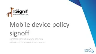 Signing a mobile device security policy in ServiceNow using DocuSign
