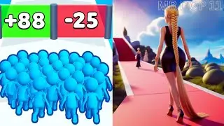 Perfect Girl Runner vs Count Master: Crowd Evolution Which Game Do You Like Part - 1  (Android iOS).