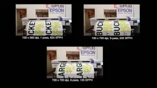 Epson SureColor S30670 Solvent Printer - Speed Test Print Times