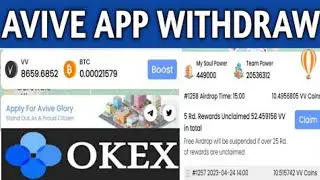 Avive app connect wallet for withdrawal||Avive app new update