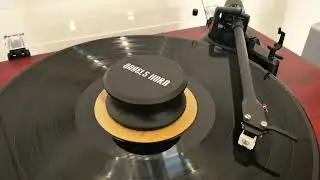 Angels Horn HiFi Vinyl Record Weight Stabilizer 303g Aluminum LP Turntable Accessory & Leather Pad
