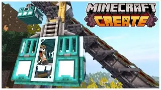 WORKING CABLE CAR! - MINECRAFT CREATE MOD: EP5