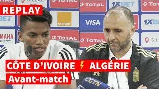 REPLAY - CAN-2019 | Avant-match Côte d’Ivoire-Algérie: conf de presse de Belmadi et Boudaoui