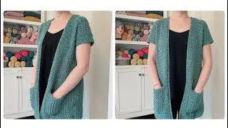 How to crochet easy cardigan วิธีถักเสื้อโครเชต์ เปิดด้านหน้าแบบง่ายๆ