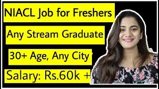 Sept 2021 Job Vacancy for Fresher Graduates | NIACL Administrative Officer/ Generalist Notification