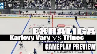 Extraliga Gameplay Preview &ndash; Karlovy Vary vs Třinec | NHL 25 Simulation (Fan Made)