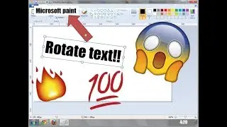 How to rotate text in Microsoft Paint