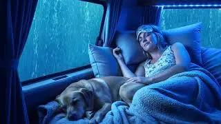 Fall Asleep Instantly 🌙 Cozy Car Rain & Thunderstorm Sounds for Deep Sleep & Relaxation