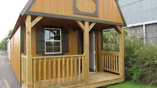 Derksen Urethane Finish 12X30 Lofted Barn Cabin with Electrical Package