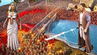 Millions of Orcs vs Jedi knights, Cleopatra, and 2 other super heroes battle for the Bridges Town |