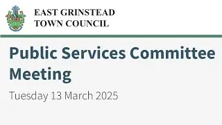 Public Services Committee Meeting 13/03/2025