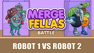 🔴INSANE Gameplay! Merge Fellas ROBOT 1 vs ROBOT 2 !!!!! Level 100 LIVE 🔥