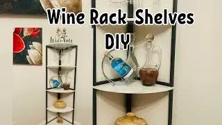 DIY Wine Rack Shelves #diy #cabinet #shelving