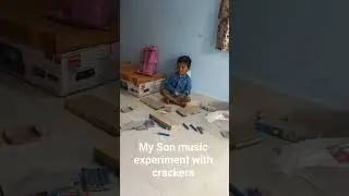 My son Music experiment with Crackers
