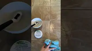 Fast and easy way to clean tile grout without chemicals! Norwex Cleaning Paste for grout cleaning!