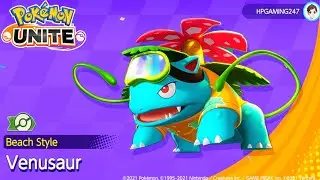 Pokemon Unite - Gameplay Walkthrough Part 23 - Beach Style: Venusaur (Android, iOS)