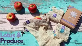100% Organic Cotton Reusable Produce Bags by Lotus Sustainables