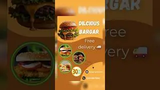 Day 85. Canva Mobile Tutorial ✨ Poster Design Professional burger 🍔 #yt #short #burger