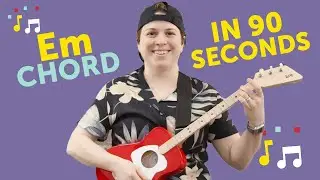 How to play E minor Chord on a 3-string Guitar  [Loog Guitar School]