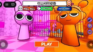 ​PINK VS ORANGE SPLANKI'S PRISON RUN! (Obby) No Death Walkthrough 4K