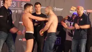 Bellator 217: James Gallagher Shoves Steven Graham at Weigh-In Staredown - MMA Fighting