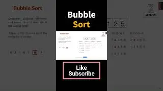 What is Bubble Sort  #algorithm