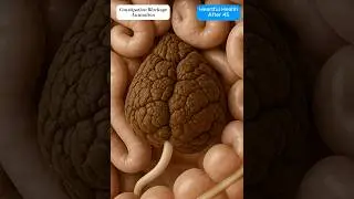 Medical animation of dehydrating fecal mass blocking large intestine #shorts #anatomy #youtubeshorts