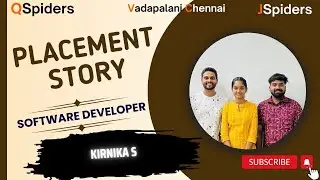 Success story of Ms.KIRNIKA S as a software Engineer  Qspiders vadapalani Chennai.
