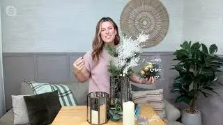 Home Reflections Small & Large Mercury Lantern w/ Fairy Lights on QVC