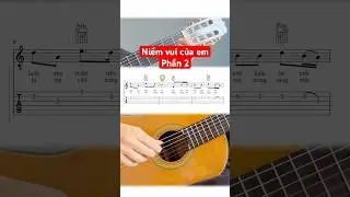 Hướng dẫn solo guitar Niềm Vui Của Em Phần 2 sheet tab đơn giản, 0913307048 #guitar #guitartutorial