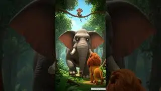 Lion vs Monkey | Elephant Saved Clever Monkey | Emotional Jungle Story 😢