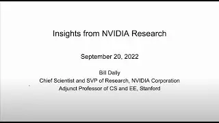 Applied AI | Insights from NVIDIA Research | Bill Dally