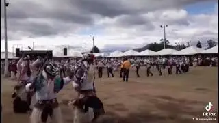 Tradicional baile de los San Juanes del barrio El Ejido de Caranqui ciudad de Ibarra Ecuador