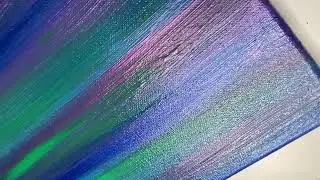 Easy Acrylic Painting Tutorial for Beginners | Metallic Painted | Northern Lights
