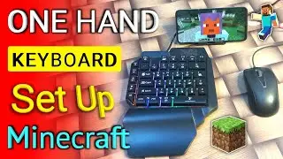 Minecraft One Hand Keyboard Mouse Mobile SeTup | Minecraft game play SeTup