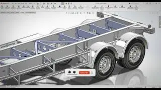 40 ft Skeleton Gooseneck Chassis Trailer dengan Suspensi Udara