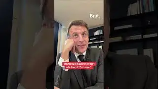 Emmanuel Macron r&eacute;agit &agrave; la trend &laquo; For sure &raquo; apr&egrave;s son discours &agrave; Davos.