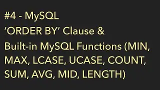 SQL Tutorial for Beginners | #4 - ORDER BY Clause & Basic MySQL Functions | Coderzz