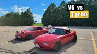 V6 vs Turbo Miata on the Backroads!  Which would be more fun? (POV)