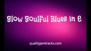 Slow Soulful Blues in E Guitar Backing Track